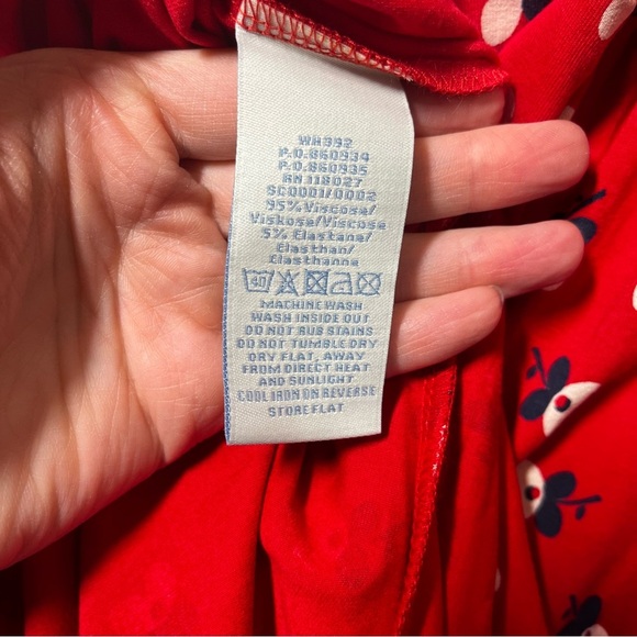 BODEN Red Floral Women's Jersey Knit Dress Size 16L - Picture 5 of 7